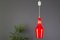 Vintage Red Glass Pendant Lamp 19