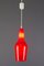 Vintage Red Glass Pendant Lamp 9