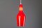 Lámpara colgante vintage de vidrio opalino rojo, Imagen 14