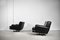 Large Mid-Century Belgian Brutalist Eco-Leather Swivel Armchairs, 1950s, Set of 2, Image 18