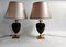 Vintage Brass Pineapple Table Lamps from Maison Le Dauphin, 1970s, Set of 2 3