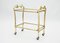 Art Deco French Glass and Gold Leaf Trolley from Maison Ramsay, 1940s 1