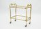 Art Deco French Glass and Gold Leaf Trolley from Maison Ramsay, 1940s, Image 1