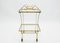 Art Deco French Glass and Gold Leaf Trolley from Maison Ramsay, 1940s 3