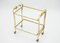 Art Deco French Glass and Gold Leaf Trolley from Maison Ramsay, 1940s, Image 4