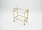 Art Deco French Glass and Gold Leaf Trolley from Maison Ramsay, 1940s 8