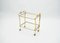 Art Deco French Glass and Gold Leaf Trolley from Maison Ramsay, 1940s, Image 8