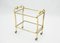 Art Deco French Glass and Gold Leaf Trolley from Maison Ramsay, 1940s 7