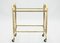 Art Deco French Glass and Gold Leaf Trolley from Maison Ramsay, 1940s 2