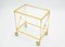 Neo-Classical French Glass Gilt Trolley from Maison Jansen, 1960s 6