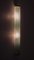 Scandinavian Modern Wandlampe aus Messing & Graviertem Glas von Glössner, 1940er 11
