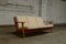 Divano a tre posti GE 290 in teak e stoffa di Hans J. Wegner per Getama, Danimarca, anni '60, Immagine 2