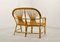 Mid-Century 2-Sitzer Bank aus Rattan, 1950er 3