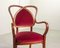 Französische Mid-Century Armlehnstühle mit rotem Samtbezug, 1950er, 2er Set 12
