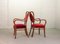 Mid-Century French Red Velvet Armchairs, 1950s, Set of 2 5