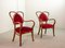 Mid-Century French Red Velvet Armchairs, 1950s, Set of 2 4
