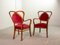 Fauteuils Mid-Century en Velours Rouge, France, 1950s, Set de 2 7