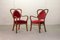 Mid-Century French Red Velvet Armchairs, 1950s, Set of 2 8