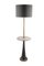 Painted Brass and Iron Line Pedestal Floor Lamp with Marble Top and Conical Base by Simone Calcinai for Brasss Brothers & Co., Image 1
