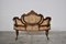 Italienisches Vintage Walnuss Sofa und Sessel Set, 1920er 6