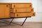 Large Minimalist German Steel and Teak Sideboard, 1960s, Imagen 8