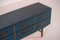 Skandinavisches blaues Vintage Teaksideboard, 1960er 6