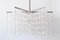 Large Mid-Century German Glass and Steel Chandelier by Aloys Ferdinand Gangkofner, 1960s 8