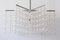 Large Mid-Century German Glass and Steel Chandelier by Aloys Ferdinand Gangkofner, 1960s, Image 3