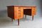 Modernist Danish Teak Desk with 9 Drawers, Image 4