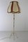 Vintage Brass and Lead Crystal Floor Lamp, 1930s, Image 1