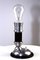 Vintage Aluminum and Wood Table Lamp, 1920s, Image 1