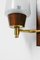 German Brass, Plastic, and Textile Sconce, 1960s 8