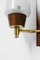 German Brass, Plastic, and Textile Sconce, 1960s, Image 8