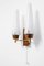 German Brass, Plastic, and Textile Sconce, 1960s 2