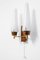 German Brass, Plastic, and Textile Sconce, 1960s, Image 2