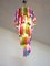 Vintage Italian Multicolored Glass and Metal Mariangela Chandelier, 1983, Image 7