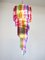 Vintage Italian Multicolored Glass and Metal Mariangela Chandelier, 1983 10