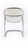 Italian White Leather and Steel Dining Chairs by Gastone Rinaldi for Rima, 1970s, Set of 4 6