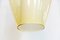 Vintage Yellow and White Glass Pendant Lamp, Imagen 3