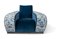 Blue Velvet Firenze Eticaliving Lounge Chair by Slow+Fashion+Design for VGnewtrend, Image 1