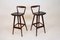 Danish Rosewood Bar Stools by Henry Rosengren Hansen, Set of 2 1