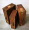 Industrial German Wood Suitcases with Leather Handles, 1930s, Set of 3 11