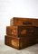 Industrial German Wood Suitcases with Leather Handles, 1930s, Set of 3 12