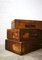 Industrial German Wood Suitcases with Leather Handles, 1930s, Set of 3, Image 12