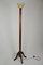 Art Deco French Carved Wooden Torchiere Floor Lamp, 1930s 2