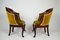 Antique French Carved Mahogany Tub Chairs, Set of 2, Image 4