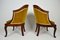 Antique French Carved Mahogany Tub Chairs, Set of 2 7