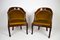 Antike französische Tub Chairs aus geschnitztem Mahagoni, 2er Set 1