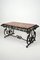Art Deco Style Wrought Iron Coffee Table with Marble Top, 1940s 1
