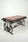 Art Deco Style Wrought Iron Coffee Table with Marble Top, 1940s 5